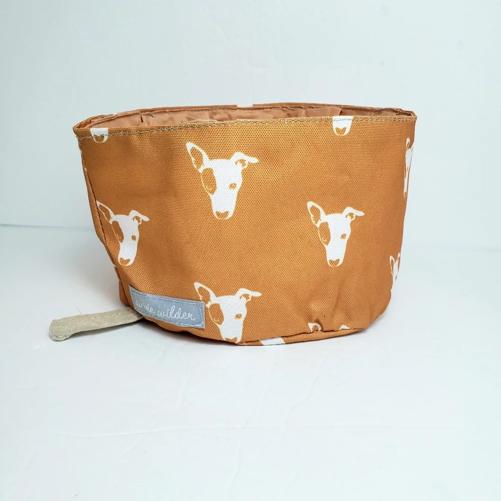 Aimee Wilder Foldable Portable Pet Bowl Orange Caramel 48oz